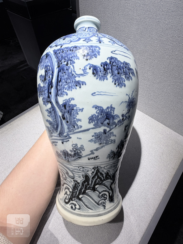 明天顺 青花药神人物梅瓶 - 图12